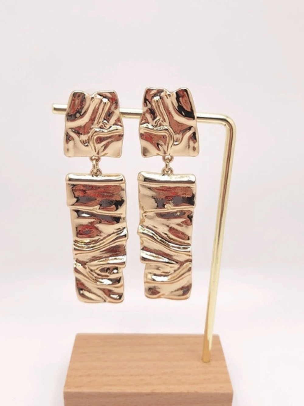 Melrose and Market | Abstract Gold Tone Drop Earrings NWT